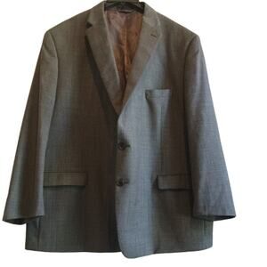 LAUREN Ralph Lauren Gray Wool Blend Blazer Jacket Mens 52 R Sport Coat